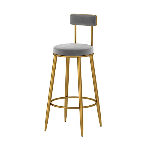 Bar Height Family Stool Bar Stuhl Barhocker Set von 1 mit Rücken hohen Hockern für Kücheninsel Moderne Barstühle hohe gepolsterte Hochhocker, 300 Pfund Bärenkapazität, weiß/grün/grau Made in China von LKHGTR
