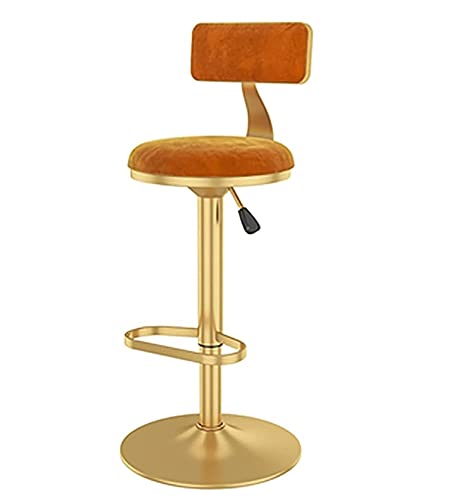 Barstools Bar Stühle, Frühstück Dining Stoot Polsterte Thekeschatzhocker rotierender Hochhocker Schwenkfamilie Stuhl Stuhl Stuhl Stuhl Hocker Grad Samt mit Rücken Flanellette 60-80 c Made in China von LKHGTR