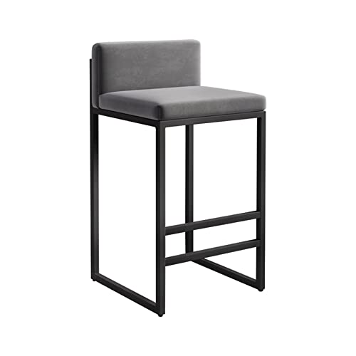 Family Bar Stuhl Hochhocker Barhocker Set von 2 Quadratmeter Samt Sitz Barstools mit schwarzen Küchenfrühstückstühlen #1 grey + schwarzer Rahmen 65 cm Sitzhöhe (Grau + schwarzer Rahmen #1 Made in Family Bar Stuhl Hochhocker Barhocker Set von 2 Quadratmeter Samt Sitz Barstools mit schwarzen Küchenfrühstückstühlen #1 grey + schwarzer Rahmen 65 cm Sitzhöhe (Grau + schwarzer Rahmen #1 Made in von LKHGTR