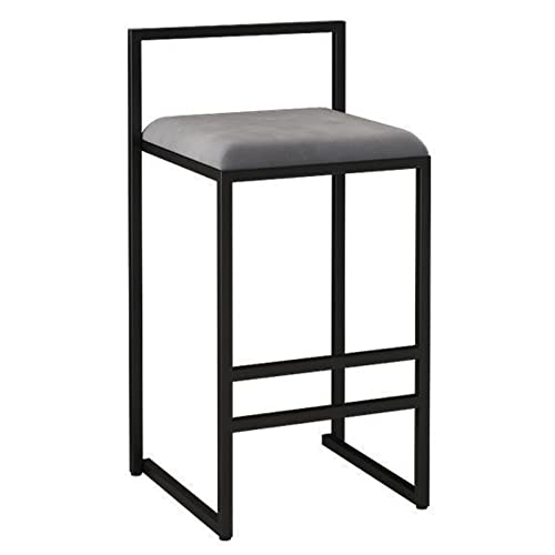 Family Bar Stuhl Hochhocker Barhocker Set von 2 Quadratmeter -Samt -Sitzbars mit schwarzen, Küchenfrühstückstühlen #1 Grey + Schwarzer Rahmen 65 cm Sitzhöhe (Grau + schwarzer Rahmen #2 Made in China Family Bar Stuhl Hochhocker Barhocker Set von 2 Quadratmeter -Samt -Sitzbars mit schwarzen, Küchenfrühstückstühlen #1 Grey + Schwarzer Rahmen 65 cm Sitzhöhe (Grau + schwarzer Rahmen #2 Made in China von LKHGTR
