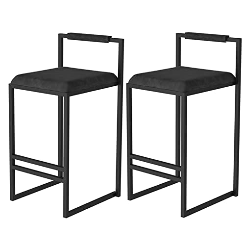 Family Bar Stuhl Hochhocker Barhocker Set von 2 Quadratmeter -Samt -Sitzbars mit schwarzen, Küchenfrühstückstühlen #1 Grey + Schwarzer Rahmen 65 cm Sitzhöhe (schwarz + schwarzer Rahmen #3 Made in Family Bar Stuhl Hochhocker Barhocker Set von 2 Quadratmeter -Samt -Sitzbars mit schwarzen, Küchenfrühstückstühlen #1 Grey + Schwarzer Rahmen 65 cm Sitzhöhe (schwarz + schwarzer Rahmen #3 Made in von LKHGTR