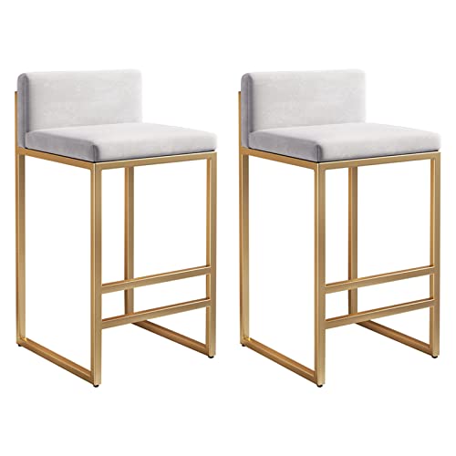 Family Bar Stuhlhocker Hochhocker Barhocker Set von 2 Quadratmeter Samt Sitz Barhocker mit schwarzen Küchenfrühstückstühlen #1 Grey + Schwarzer Rahmen 65 cm Sitzhöhe (Weiß + Gold Rahmen #1 Made in Family Bar Stuhlhocker Hochhocker Barhocker Set von 2 Quadratmeter Samt Sitz Barhocker mit schwarzen Küchenfrühstückstühlen #1 Grey + Schwarzer Rahmen 65 cm Sitzhöhe (Weiß + Gold Rahmen #1 Made in von LKHGTR