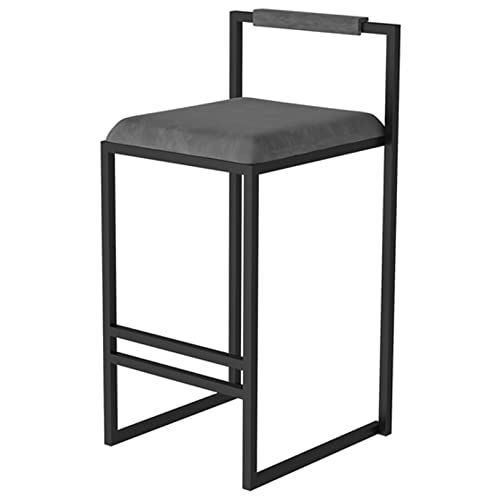 Family Bar Stuhlhocker Hochhocker Barhocker Set von 2 Quadratmeter Samt Sitz Barstools mit schwarzen Küchenfrühstückstühlen #1 grey + schwarzer Rahmen 65 cm Sitzhöhe (Grau + schwarzer Rahmen #3 Made Family Bar Stuhlhocker Hochhocker Barhocker Set von 2 Quadratmeter Samt Sitz Barstools mit schwarzen Küchenfrühstückstühlen #1 grey + schwarzer Rahmen 65 cm Sitzhöhe (Grau + schwarzer Rahmen #3 Made von LKHGTR