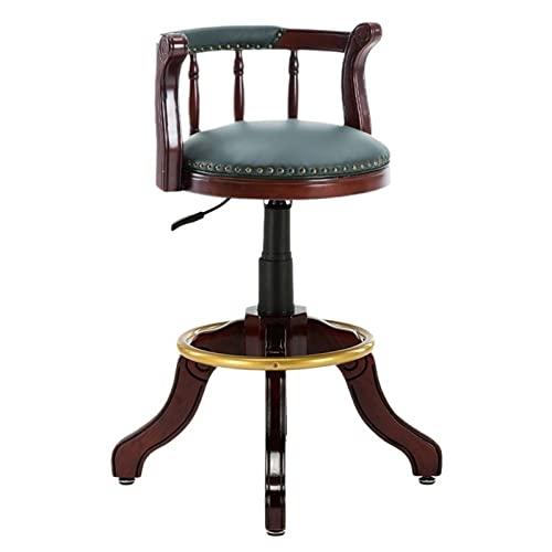 Family Stool Bar Stuhl Barhocker Massivholz gebogener Gummi mit Rückenlehne, Schwenkbar Stuhl mit Kücheninsel, Höhe einstellbar, runde Sitz Cowhide Counter Height Ga (Dunkelgrün a Made in China Family Stool Bar Stuhl Barhocker Massivholz gebogener Gummi mit Rückenlehne, Schwenkbar Stuhl mit Kücheninsel, Höhe einstellbar, runde Sitz Cowhide Counter Height Ga (Dunkelgrün a Made in China von LKHGTR