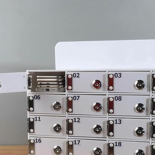 LKHGTR 15 Slots Lockable Storage Box Organizer, wandmontierte Mobiltelefonspeicherschrank, Acryl-Mobiltelefonschließfach für Werksschule mit Türschlössern und Schlüssel. Made in China von LKHGTR