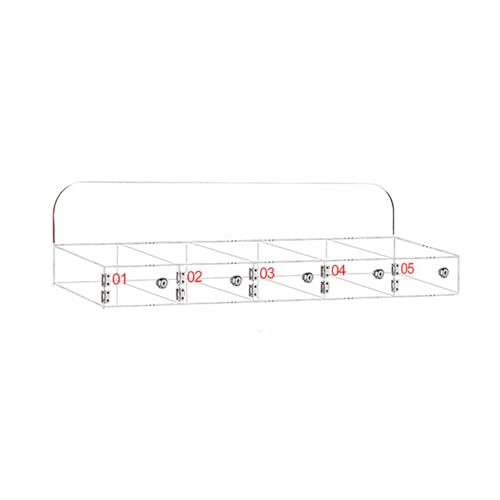 LKHGTR 40 Slots, Acryl-Mobiltelefonspeicherschließfach, Clear-Handy-Schließfächer mit Türschlössern und Tasten, landesmontierte Handys Lagerschrank für Klassenzimmer, Shool, 5 Slots Made in China von LKHGTR