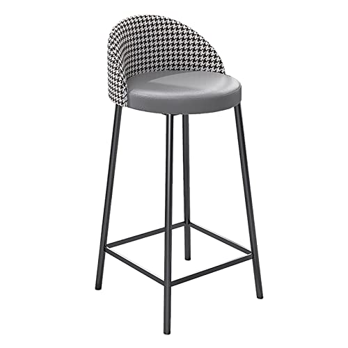 LKHGTR Bar Height Family Stool Bar Stuhl Barhocker mit Rücken, 30 Zoll hohe Hocker für Kücheninsel, Moderne gepolsterte Kunstleder -Barstühle, hohe gepolsterte Hochhocker, 330 Pfund Bär Made in China von LKHGTR