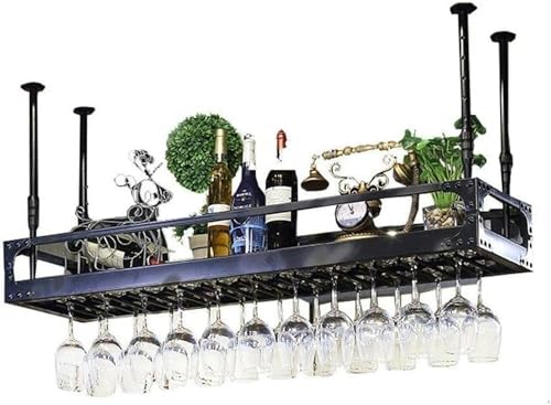 LKHGTR Doppelstufe Bars hoch, Endhänge Weinflaschen Halter KTV Creative Deckenbecher/Weinglas/Becherhalter Ständer Rack Metallstahl Stahllager, L100*W35 cm Made in China LKHGTR Doppelstufe Bars hoch, Endhänge Weinflaschen Halter KTV Creative Deckenbecher/Weinglas/Becherhalter Ständer Rack Metallstahl Stahllager, L100*W35 cm Made in China von LKHGTR
