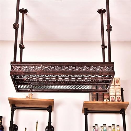 LKHGTR Doppelstufen Bars Hängende Weinflaschen Halter KTV Creative Deckenbecher/Weinglas/Becherhalter Ständer Rack Metallstahl Stahl SHLEF, Bronze, L60*W32CM Made in China LKHGTR Doppelstufen Bars Hängende Weinflaschen Halter KTV Creative Deckenbecher/Weinglas/Becherhalter Ständer Rack Metallstahl Stahl SHLEF, Bronze, L60*W32CM Made in China von LKHGTR