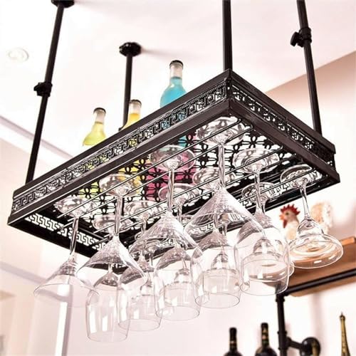 LKHGTR Doppelstufen Bars Hängende Weinflaschen Halter KTV Creative Deckenbecher/Weinglas/Becherhalter Ständer Rack Metallstahl Stahl SHLEF, Schwarz, L80*W32CM Made in China LKHGTR Doppelstufen Bars Hängende Weinflaschen Halter KTV Creative Deckenbecher/Weinglas/Becherhalter Ständer Rack Metallstahl Stahl SHLEF, Schwarz, L80*W32CM Made in China von LKHGTR