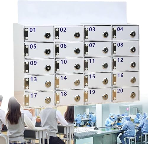 LKHGTR Klassenzimmer Mobiltelefonschließfach, wandmontierte Acryl-Handy-Speicherschrank, Handy-Sperrkasten-Organizer, 12-100 Slots Telefon, 50-Slots, 15-Slots Made in China von LKHGTR