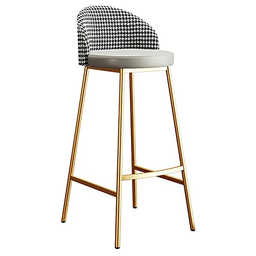 LKHGTR Lederküchenstühle Metall Bar Stühle Bauernhaus Essstühle Bequeme Bauernhaus -Stühle mit Metallbeinen Möbel Dekorieren Sie jedes Zimmer (grau 75 cm) (grau 75 cm) Made in China von LKHGTR