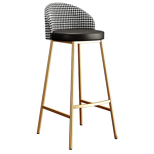 LKHGTR Lederküchenstühle Metall Bar Stühle Bauernhaus Essstühle Bequeme Bauernhaus -Stühle mit Metallbeinen Möbel Dekorieren Sie jedes Zimmer (grau 75 cm) (schwarz 75 cm) Made in China von LKHGTR