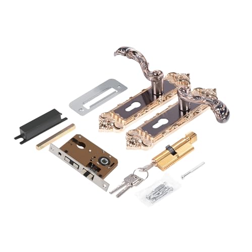 LKHGTR Retro -Türschloss im europäischen Stil, Aluminiumlegierungsinnen -Türschloss Set universeller linker und rechter Innentürgriff für Schlafzimmer Innenhölzer Made in China LKHGTR Retro -Türschloss im europäischen Stil, Aluminiumlegierungsinnen -Türschloss Set universeller linker und rechter Innentürgriff für Schlafzimmer Innenhölzer Made in China von LKHGTR