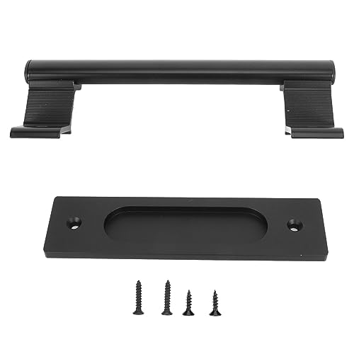 LKHGTR Schiebetürgriff, schwarze Scheunentürgriffe doppelseitige Schiebetür Schloss Aluminium -Legierungstürhardware für Home -Scheune Made in China von LKHGTR
