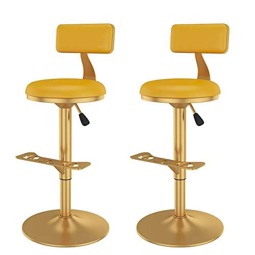 LKHGTR Schwenkfamilie Stuhl Bar Stuhl Barhocker mit Rückenstuhlstuhl, Küchendinsel Counter Height verstellbare Barhocker, goldene verchromte Metall mit Fußstützen -Lederpolstern Made in China LKHGTR Schwenkfamilie Stuhl Bar Stuhl Barhocker mit Rückenstuhlstuhl, Küchendinsel Counter Height verstellbare Barhocker, goldene verchromte Metall mit Fußstützen -Lederpolstern Made in China von LKHGTR