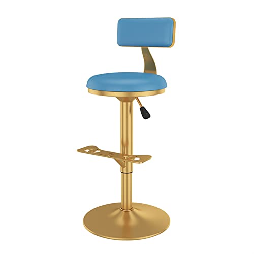 LKHGTR Schwenkfamilie Stuhl Bar Stuhl Barhocker mit Rückenstuhlstuhl, Küchendinsel Counter Height verstellbare Barhocker, goldene verchromte Metall mit Fußstützen -Lederpolstern Made in China LKHGTR Schwenkfamilie Stuhl Bar Stuhl Barhocker mit Rückenstuhlstuhl, Küchendinsel Counter Height verstellbare Barhocker, goldene verchromte Metall mit Fußstützen -Lederpolstern Made in China von LKHGTR