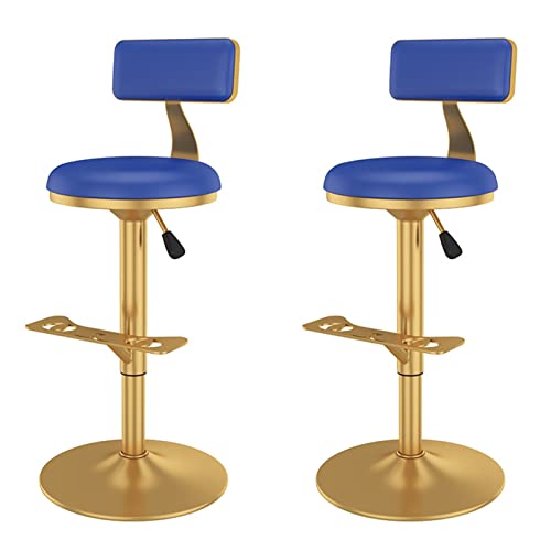 LKHGTR Schwenkfamilie Stuhl Bar Stuhl Barhocker mit Rückenstuhlstuhl, Küchendinsel Counter Height verstellbare Barhocker, goldene verchromte Metall mit Fußstützen -Lederpolstern Made in China LKHGTR Schwenkfamilie Stuhl Bar Stuhl Barhocker mit Rückenstuhlstuhl, Küchendinsel Counter Height verstellbare Barhocker, goldene verchromte Metall mit Fußstützen -Lederpolstern Made in China von LKHGTR