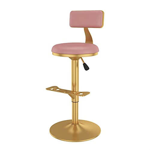 LKHGTR Schwenkfamilie Stuhl Bar Stuhl Barhocker mit Rückenstuhlstuhl, Küchendinsel Counter Height verstellbare Barhocker, goldene verchromte Metall mit Fußstützen -Lederpolstern Made in China LKHGTR Schwenkfamilie Stuhl Bar Stuhl Barhocker mit Rückenstuhlstuhl, Küchendinsel Counter Height verstellbare Barhocker, goldene verchromte Metall mit Fußstützen -Lederpolstern Made in China von LKHGTR