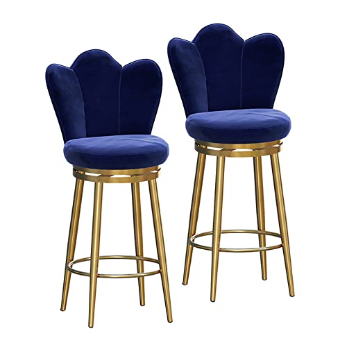 LKHGTR Swivel Bar Stools Bar Höhe von 1/2, Thekenhöhe Barstools mit Fußstütze & Rücken, Samtpolsterung mit Goldener Metallbasis, Barstuhl für Küchenfrühstück Pub Café Theke Ho Made in China LKHGTR Swivel Bar Stools Bar Höhe von 1/2, Thekenhöhe Barstools mit Fußstütze & Rücken, Samtpolsterung mit Goldener Metallbasis, Barstuhl für Küchenfrühstück Pub Café Theke Ho Made in China von LKHGTR