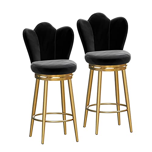 LKHGTR Swivel Bar Stools Bar Höhe von 1/2, Thekenhöhe Barstools mit Fußstütze & Rücken, Samtpolsterung mit Goldener Metallbasis, Barstuhl für Küchenfrühstück Pub Café Theke Ho Made in China LKHGTR Swivel Bar Stools Bar Höhe von 1/2, Thekenhöhe Barstools mit Fußstütze & Rücken, Samtpolsterung mit Goldener Metallbasis, Barstuhl für Küchenfrühstück Pub Café Theke Ho Made in China von LKHGTR