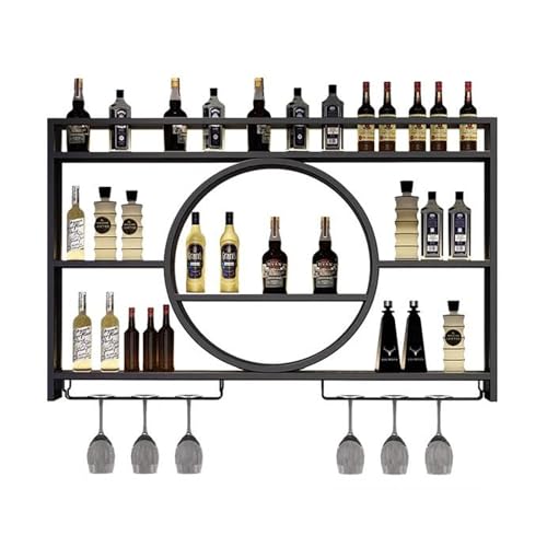 LKHGTR Wine Rackwall Montaged Metal Wine Display Rack mit schwimmenden Regalen und Eisenständer für Zuhause, Restaurant, Bars, Black-120 * 15 * 80 cm Made in China LKHGTR Wine Rackwall Montaged Metal Wine Display Rack mit schwimmenden Regalen und Eisenständer für Zuhause, Restaurant, Bars, Black-120 * 15 * 80 cm Made in China von LKHGTR
