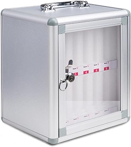 Mobiltelefonschrank, abschließbare Aluminium-Legierungs-Mobiltelefonspeicherbox mit Schloss, 60 Slots Conference Room Mobiltelefon sicherer Wandmontage für Mobiltelefone Office Classr, 12 Slots Made von LKHGTR