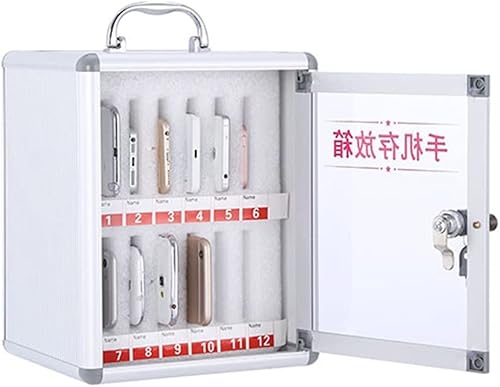 Telefonspeicherbox, Aluminiumlegierung Clear Telefones Lagerschrank für von Hand, für das Büro-Klassenzimmer-Mobiltelefon-Safe-Ablagerung, Clear-12 Made in China von LKHGTR