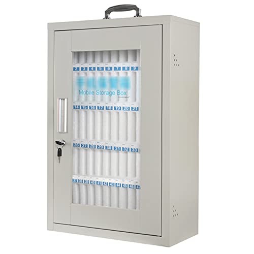 Telefonspeicherschrank Metall Safer Mobiltelefon Gewölbe Wandmontage mit abschließbarem Telefonspeicher Hülle Student Conference Phone Storage Cabinet Tragbare Mobiltelefonspeicherbox, Grey-60 Bits Telefonspeicherschrank Metall Safer Mobiltelefon Gewölbe Wandmontage mit abschließbarem Telefonspeicher Hülle Student Conference Phone Storage Cabinet Tragbare Mobiltelefonspeicherbox, Grey-60 Bits von LKHGTR