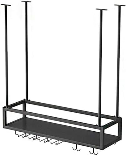 Wandmontierte Metall Weinregal Glashalter Dekorative Weinkorken Aufbewahrung Weinhalter Floating Regal 4 Langstiel Easy Installieren Sie Gold, 80x25x21cm Made in China von LKHGTR