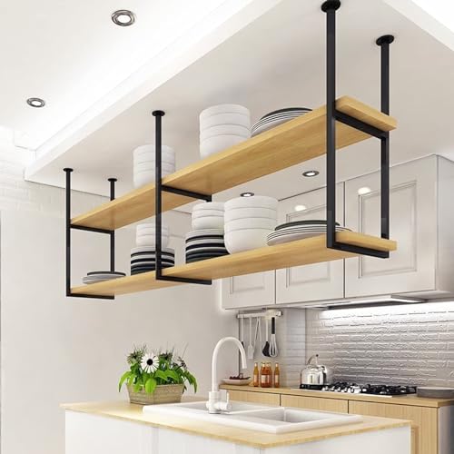 Weinregal Weinflasche Rack - Hanging Display Ständer Eisen Massivholz Küchenküche Lagerregal Multifunktionales C -schwimmende Regale Pflanzenständer dekorative Ständer, Black -120 * 30 * 80 cm Made von LKHGTR
