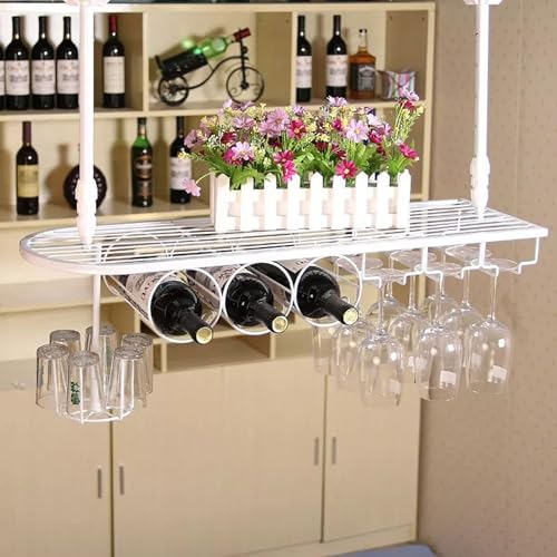 Weinregal schwimmend schwimmende Regale - Höhenverstellbarer C -Displayständer Retro -Eisenspeicherregale Weinflaschenregal mit Weinglasregal Einfacher Installation, Weiß -120 * 25 cm Made in China Weinregal schwimmend schwimmende Regale - Höhenverstellbarer C -Displayständer Retro -Eisenspeicherregale Weinflaschenregal mit Weinglasregal Einfacher Installation, Weiß -120 * 25 cm Made in China von LKHGTR