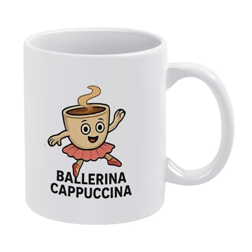 Ballerina-Cappuccino-Tasse, italienisches Brainrot-Meme, lustige Hai-Kaffeetasse, Keramik-Stil, Einheitsgröße Ballerina-Cappuccino-Tasse, italienisches Brainrot-Meme, lustige Hai-Kaffeetasse, Keramik-Stil, Einheitsgröße von LKIMEWVK