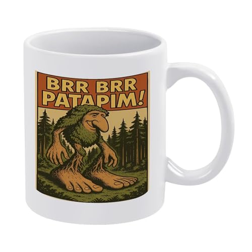 Brr Brr-patapim Tasse, italienisches Brainrot-Meme, lustige Hai-Kaffeetasse, Keramik-Stil, Einheitsgröße von LKIMEWVK