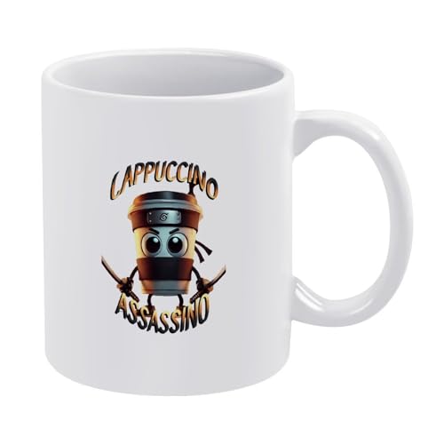 Capuccino-Assassino-Tasse, italienisches Brainrot-Meme, lustige Hai-Kaffeetasse, Keramik-Stil, Einheitsgröße Capuccino-Assassino-Tasse, italienisches Brainrot-Meme, lustige Hai-Kaffeetasse, Keramik-Stil, Einheitsgröße von LKIMEWVK