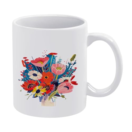 Retro-Farbenstrauß-Tasse, italienisches Brainrot-Meme, lustige Hai-Kaffeetasse, Keramik-Stil, Einheitsgröße Retro-Farbenstrauß-Tasse, italienisches Brainrot-Meme, lustige Hai-Kaffeetasse, Keramik-Stil, Einheitsgröße von LKIMEWVK