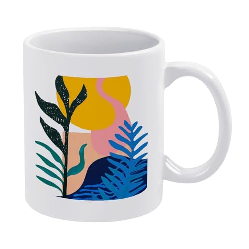 Tasse mit abstrakter Kunst und Blumenmotiv, italienisches Brainrot-Meme, lustiger Hai-Kaffeebecher, Keramik-Stil, Einheitsgröße Tasse mit abstrakter Kunst und Blumenmotiv, italienisches Brainrot-Meme, lustiger Hai-Kaffeebecher, Keramik-Stil, Einheitsgröße von LKIMEWVK