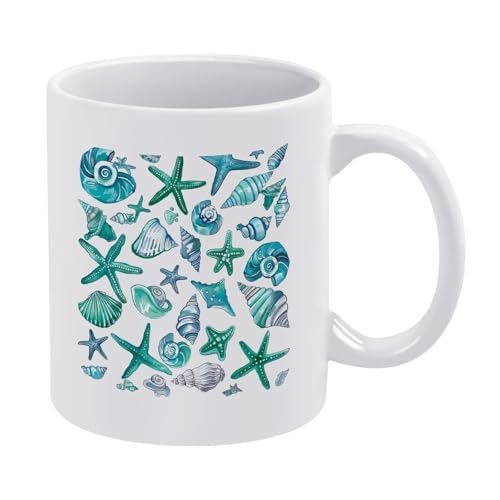 Tasse mit en und Muscheln, italienisches Brainrot-Meme, lustiger Hai-Kaffeebecher, Keramik-Stil, Einheitsgröße Tasse mit en und Muscheln, italienisches Brainrot-Meme, lustiger Hai-Kaffeebecher, Keramik-Stil, Einheitsgröße von LKIMEWVK