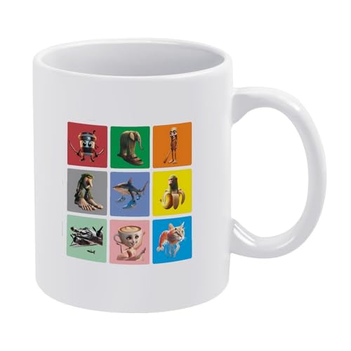Tralalero-Tralala Brainrot-Tasse, italienisches Brainrot-Meme, lustige Hai-Kaffeetasse, Keramik-Stil, Einheitsgröße Tralalero-Tralala Brainrot-Tasse, italienisches Brainrot-Meme, lustige Hai-Kaffeetasse, Keramik-Stil, Einheitsgröße von LKIMEWVK