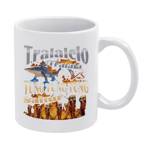 Tralalero-Tralala Brainrot-Tasse, italienisches Brainrot-Meme, lustige Hai-Kaffeetasse, Keramik-Stil, Einheitsgröße Tralalero-Tralala Brainrot-Tasse, italienisches Brainrot-Meme, lustige Hai-Kaffeetasse, Keramik-Stil, Einheitsgröße von LKIMEWVK