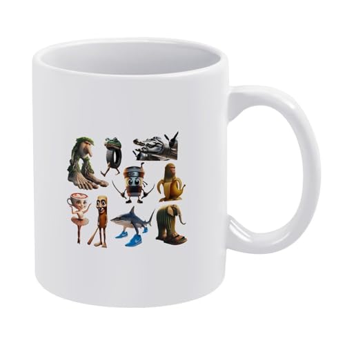 Tralalero-Tralala Brainrot-Tasse, italienisches Brainrot-Meme, lustige Hai-Kaffeetasse, Keramik-Stil, Einheitsgröße Tralalero-Tralala Brainrot-Tasse, italienisches Brainrot-Meme, lustige Hai-Kaffeetasse, Keramik-Stil, Einheitsgröße von LKIMEWVK