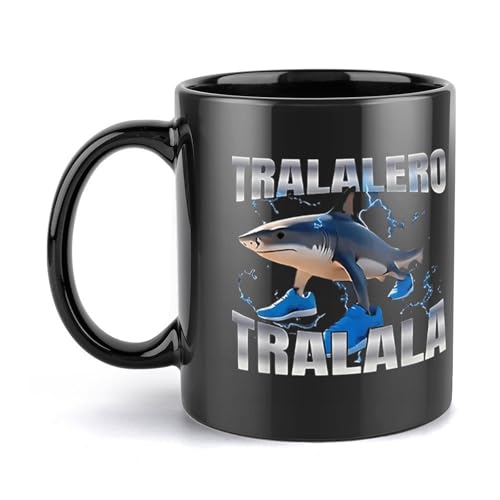 Tralalero-Tralala-Tasse, Bootleg Brainrot, italienisches Brainrot-Meme, lustige Kaffeetasse mit Hai-Motiv, Keramik-Stil, Einheitsgröße Tralalero-Tralala-Tasse, Bootleg Brainrot, italienisches Brainrot-Meme, lustige Kaffeetasse mit Hai-Motiv, Keramik-Stil, Einheitsgröße von LKIMEWVK