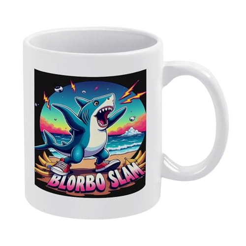 Tralalero-Tralala-Tasse, italienisches Brainrot-Meme, lustige Hai-Kaffeetasse, Keramik-Stil, Einheitsgröße Tralalero-Tralala-Tasse, italienisches Brainrot-Meme, lustige Hai-Kaffeetasse, Keramik-Stil, Einheitsgröße von LKIMEWVK