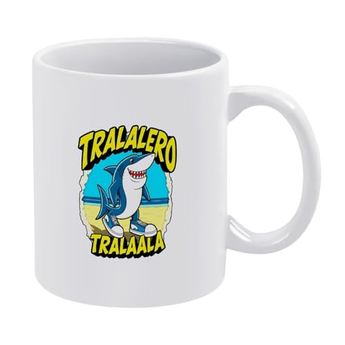 Tralalero-Tralala-Tasse, italienisches Brainrot-Meme, lustige Hai-Kaffeetasse, Keramik-Stil, Einheitsgröße Tralalero-Tralala-Tasse, italienisches Brainrot-Meme, lustige Hai-Kaffeetasse, Keramik-Stil, Einheitsgröße von LKIMEWVK