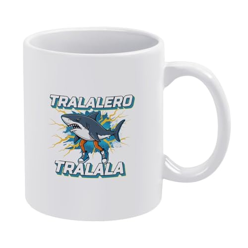 Tralalero-Tralala-Tasse, italienisches Brainrot-Meme, lustige Hai-Kaffeetasse, Keramik-Stil, Einheitsgröße Tralalero-Tralala-Tasse, italienisches Brainrot-Meme, lustige Hai-Kaffeetasse, Keramik-Stil, Einheitsgröße von LKIMEWVK