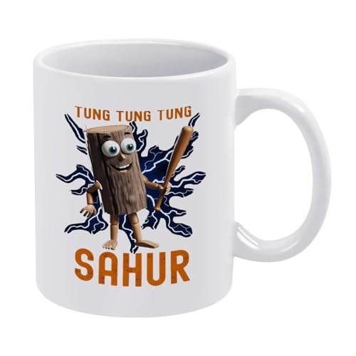 Tung Tung Tung-Sahur Tasse, italienisches Brainrot-Meme, lustige Hai-Kaffeetasse, Keramik-Stil, Einheitsgröße Tung Tung Tung-Sahur Tasse, italienisches Brainrot-Meme, lustige Hai-Kaffeetasse, Keramik-Stil, Einheitsgröße von LKIMEWVK