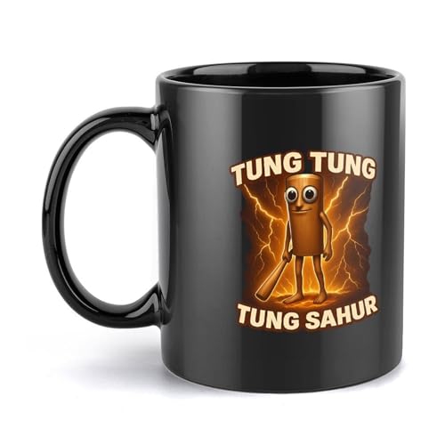 Tung Tung Tung-Sahur Tasse Bootleg Italian Brainrot Meme Kaffeetasse Keramik Stil Einheitsgröße von LKIMEWVK