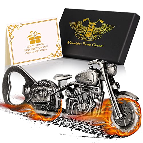 LKKCHER Geburtstagsgeschenk für ihn Papa, Motorrad Flaschenöffner, Einzigartiges Geschenke für Männer, Biergeschenk für Männer, Motorrad Geschenk, Vatertagsgeschenk, Geburtstagsgeschenk für Männer von LKKCHER