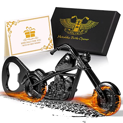 LKKCHER Geburtstagsgeschenk für ihn Papa, Chopper Motorrad Bier Flaschenöffner, Vatertagsgeschenk, Motorrad Geschenke für Männer, Männer Geschenk, Geburtstagsgeschenk für ihn Papa Mann Freund von LKKCHER