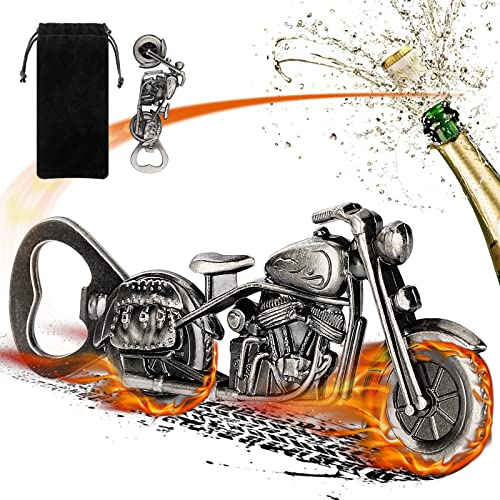 LKKCHER Flaschenöffner, Bieröffner, Motorrad Flaschenöffner, Biergeschenke für Männer, Gadget für Männer Geschenke, Motorradgeschenke für Männer, Geschenke für Papa und Freund (Grau) von LKKCHER